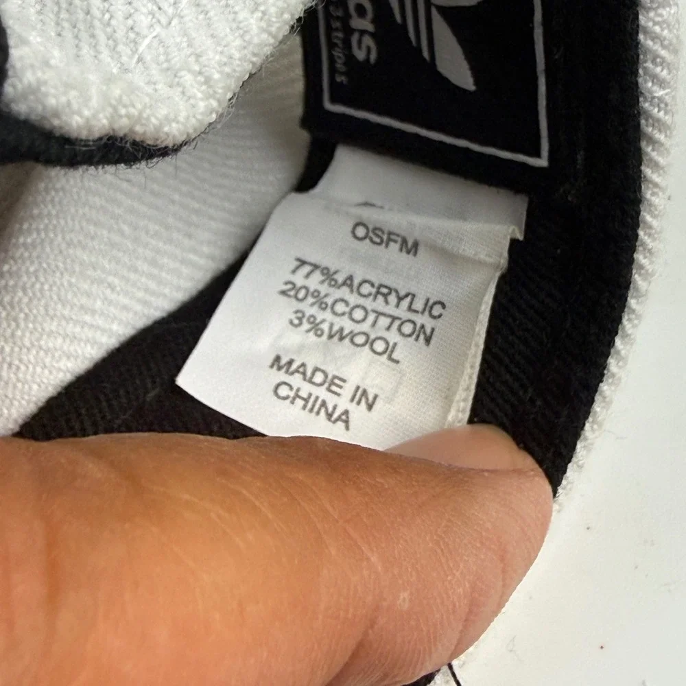 Adidas Originals Trefoil Snapback Hat White Black Flat Brim Cap NJ6LBGJ101494